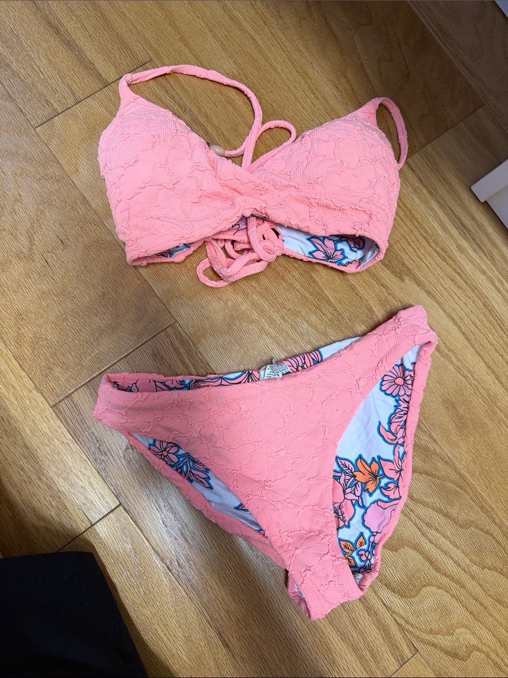 Maaji Textured Bikini Set with Floral Lining